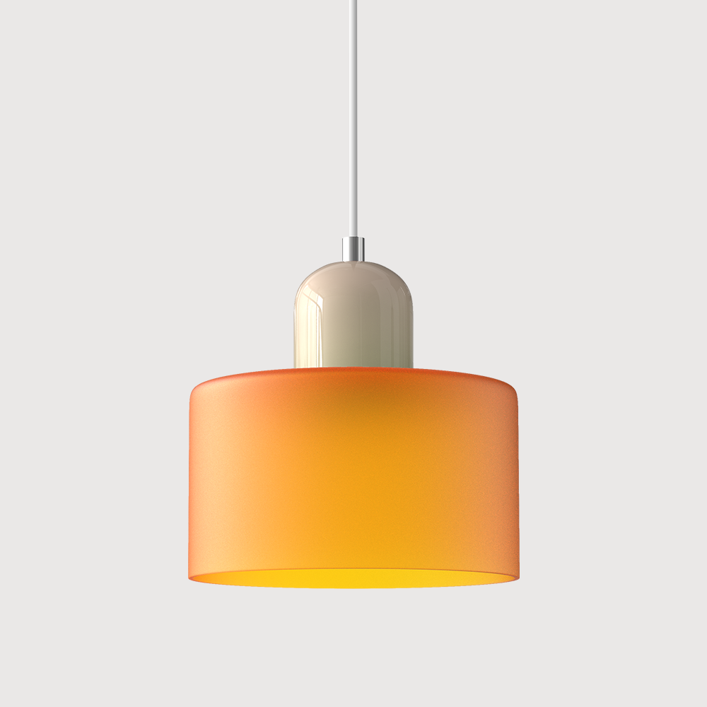 Kreativ Glaspendel Lampe til Elegant Belysning i Hjemmet Hængelamper Tech Butik Orange Beige