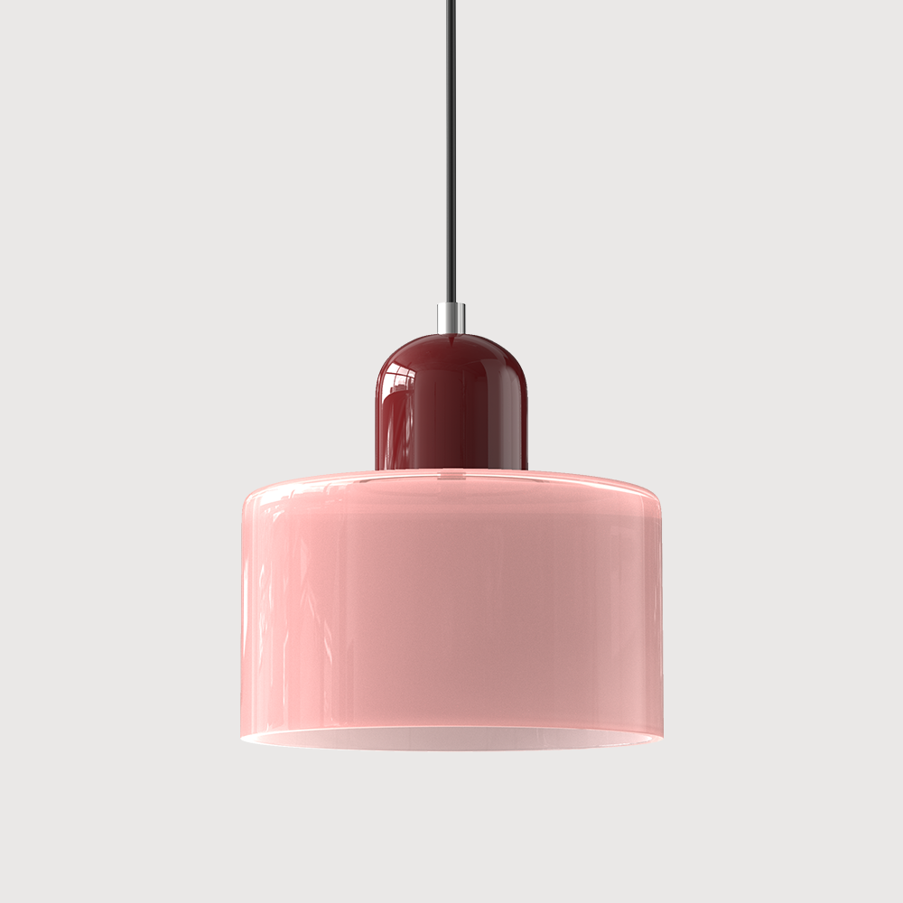 Kreativ Glaspendel Lampe til Elegant Belysning i Hjemmet Hængelamper Tech Butik Lyserød Rød