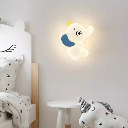 Kreativ elefant cartoon væglampe til stilfuld belysning i rummet Børnelamper Tech Butik