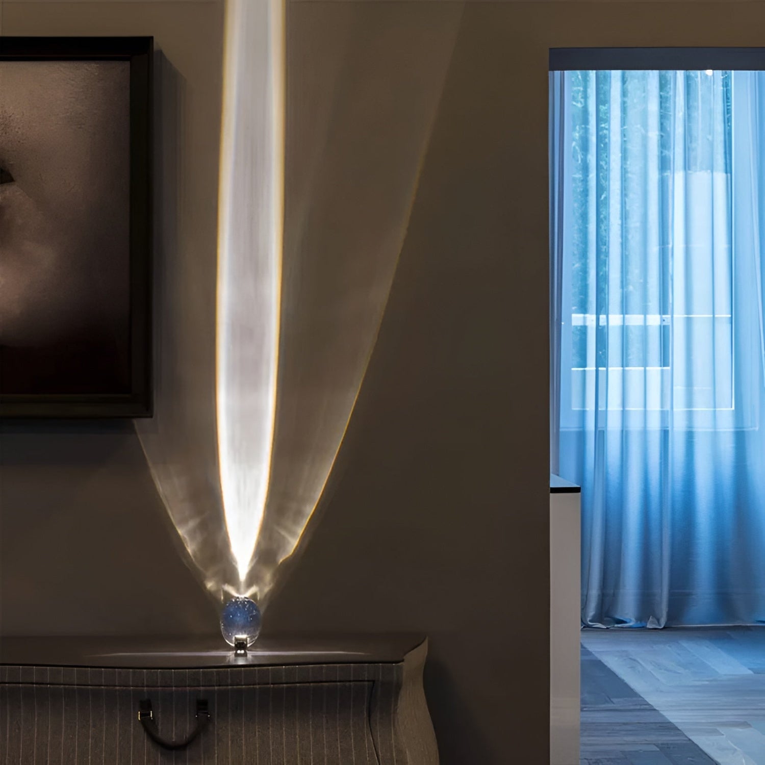 Krystallampe med Hypnotiske Lyseffekter Stemningsbelysning Tech Butik