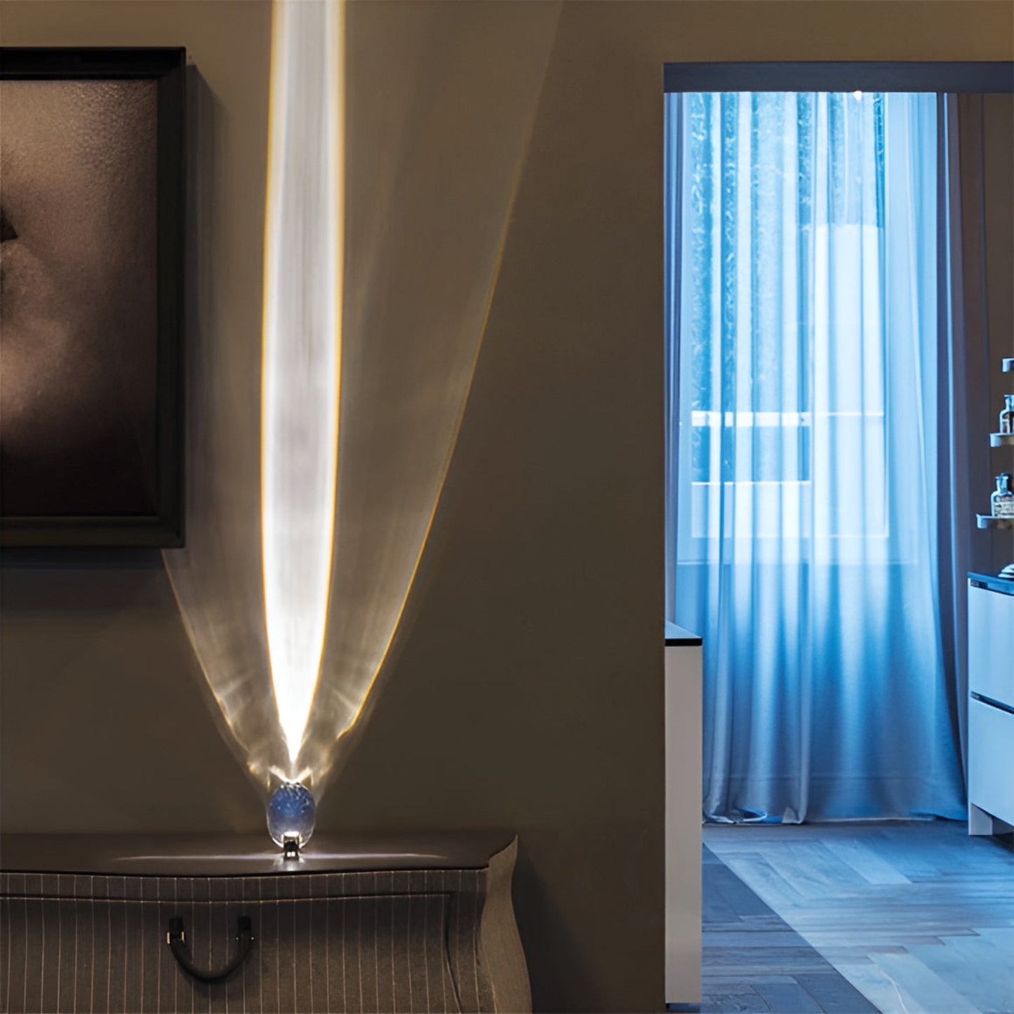 Krystallampe med Hypnotiske Lyseffekter Stemningsbelysning Tech Butik
