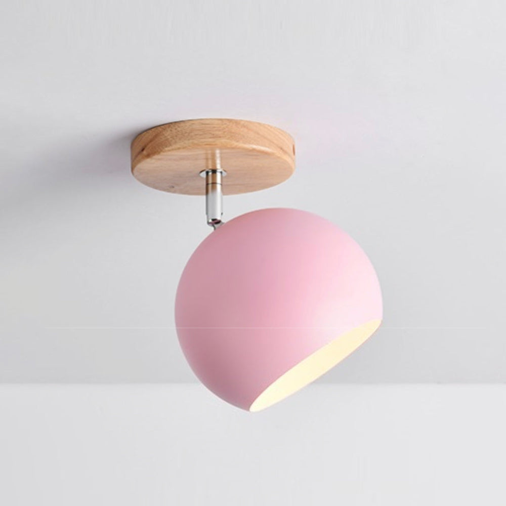 LED-væglampe med træ- og metalkugle-design Loftlamper Tech Butik Lyserød