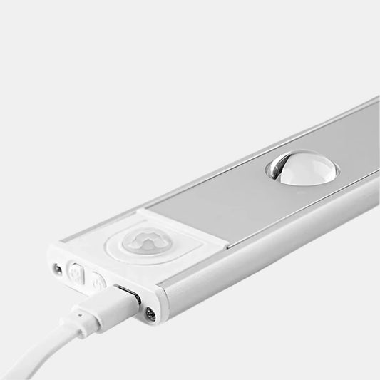 LED Bevægelsessensor Lys med Genopladelig USB-Port Praktiske lamper Tech Butik Hvid - 50 CM