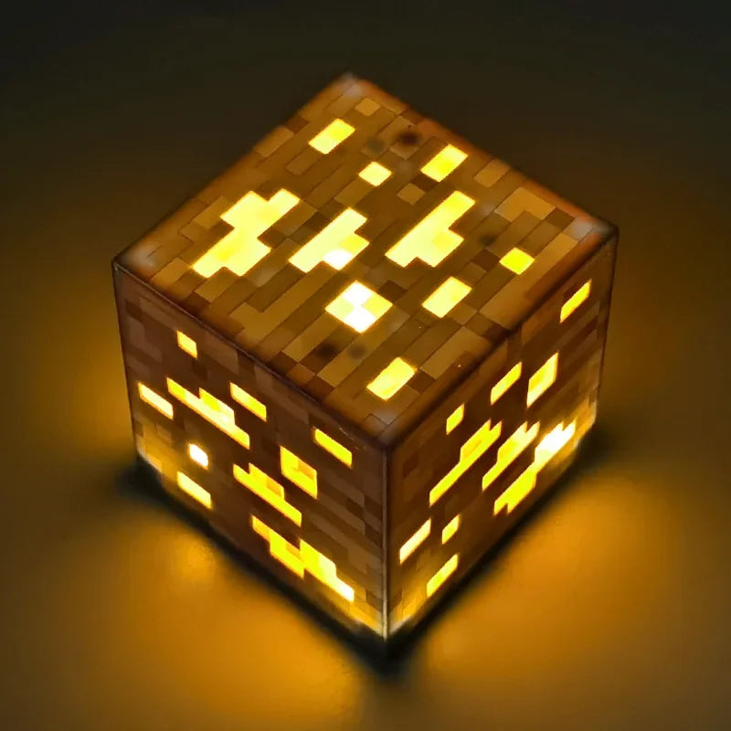 Diamantsværd Lygte – LED-lampe til gamere & Minecraft-fans Lamper Tech Butik Guldblok
