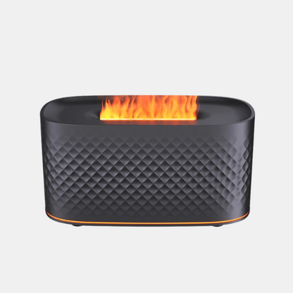 LED Flamme Aroma Diffuser Luftfugter med Æterisk Olie Kapacitet for Afslappende Hjemmeatmosfære Luftrensere Tech Butik Sort