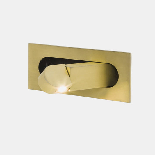 LED Sengelampe med Justerbart Hoved Væglampe Tech Butik Kobber Dia 8cm x H 19cm Varm Hvid