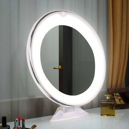 360° LED Spejl – Ultra-Klar 10x Forstørrelse med Fuld Rotation Mirror Tech Butik