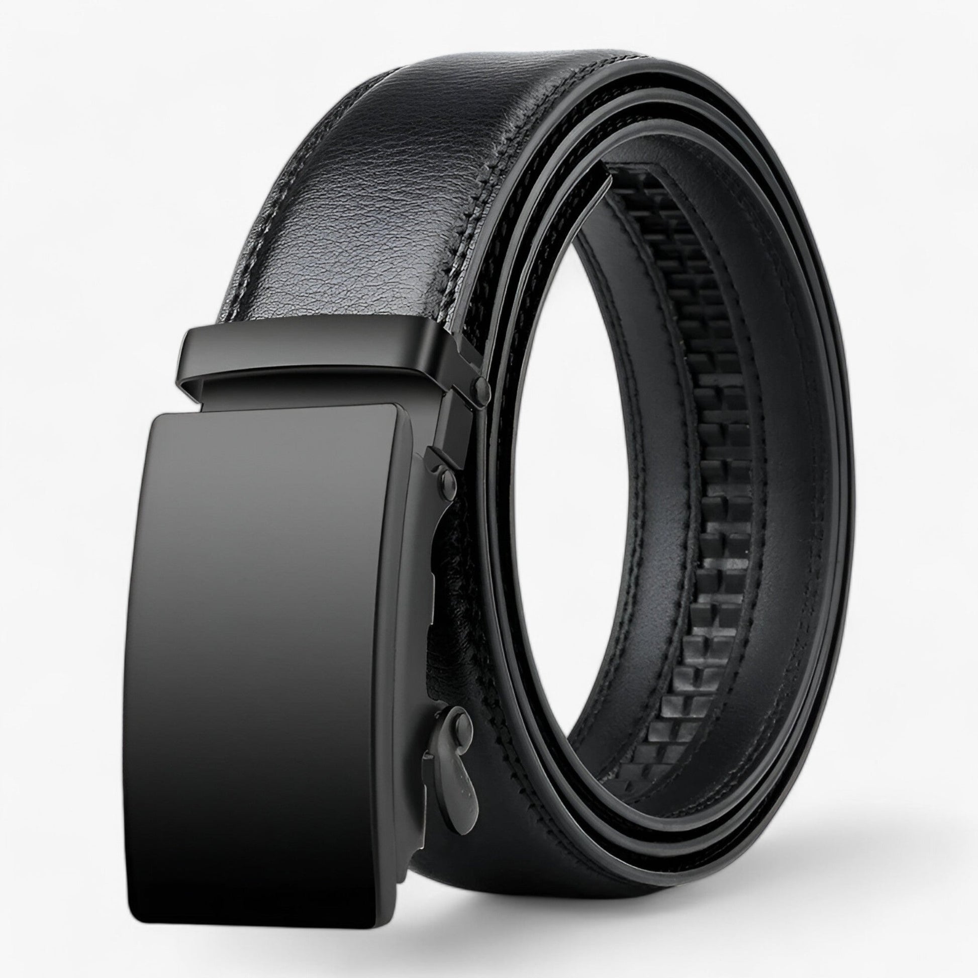 Luksus Læderbælte med Automatisk Spænde – Herrebælte til Enhver Lejlighed Bælter Tech Butik Sort 2 110cm