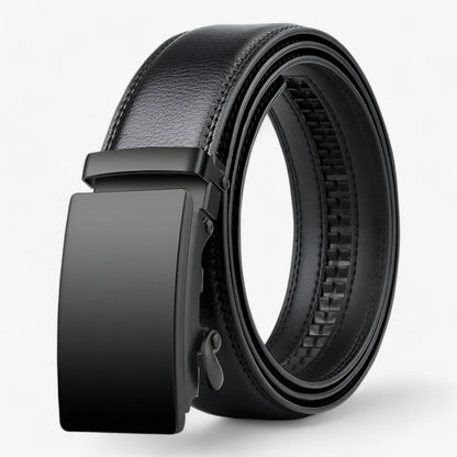 Luksus Læderbælte med Automatisk Spænde – Herrebælte til Enhver Lejlighed Bælter Tech Butik Sort 2 110cm