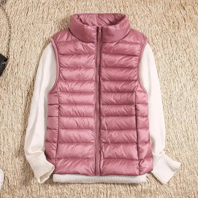 Ultra-Let Dunvest – Varm, Stilfuld og Alsidig Veste Tech Butik Rosa S