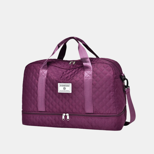 Letvægts Foldbar Rejsetaske – Stilfuldt Diamantdesign, Kabinevenlig Bagage og rejseudstyr Tech Butik mørk lilla