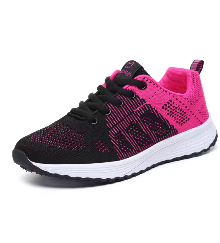 Ultralette Åndbare Sneakers – Komfort & Stil til Hverdag Sko Tech Butik Sort pink 36