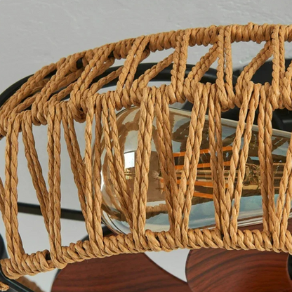 Loftlampe Plafondventilator i Naturligt Tovdesign Loftventilatorlampe Tech Butik