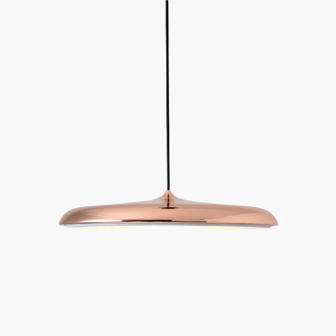 Stilfuld LED-loftslampe i træ til moderne interiører Pendellampe Tech Butik Roséguld 25cm