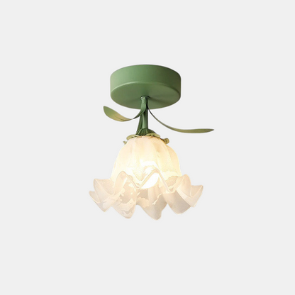 Loftlampe med Blomsterdesign – Stilfuldt Glasarmatur Belysning Tech Butik