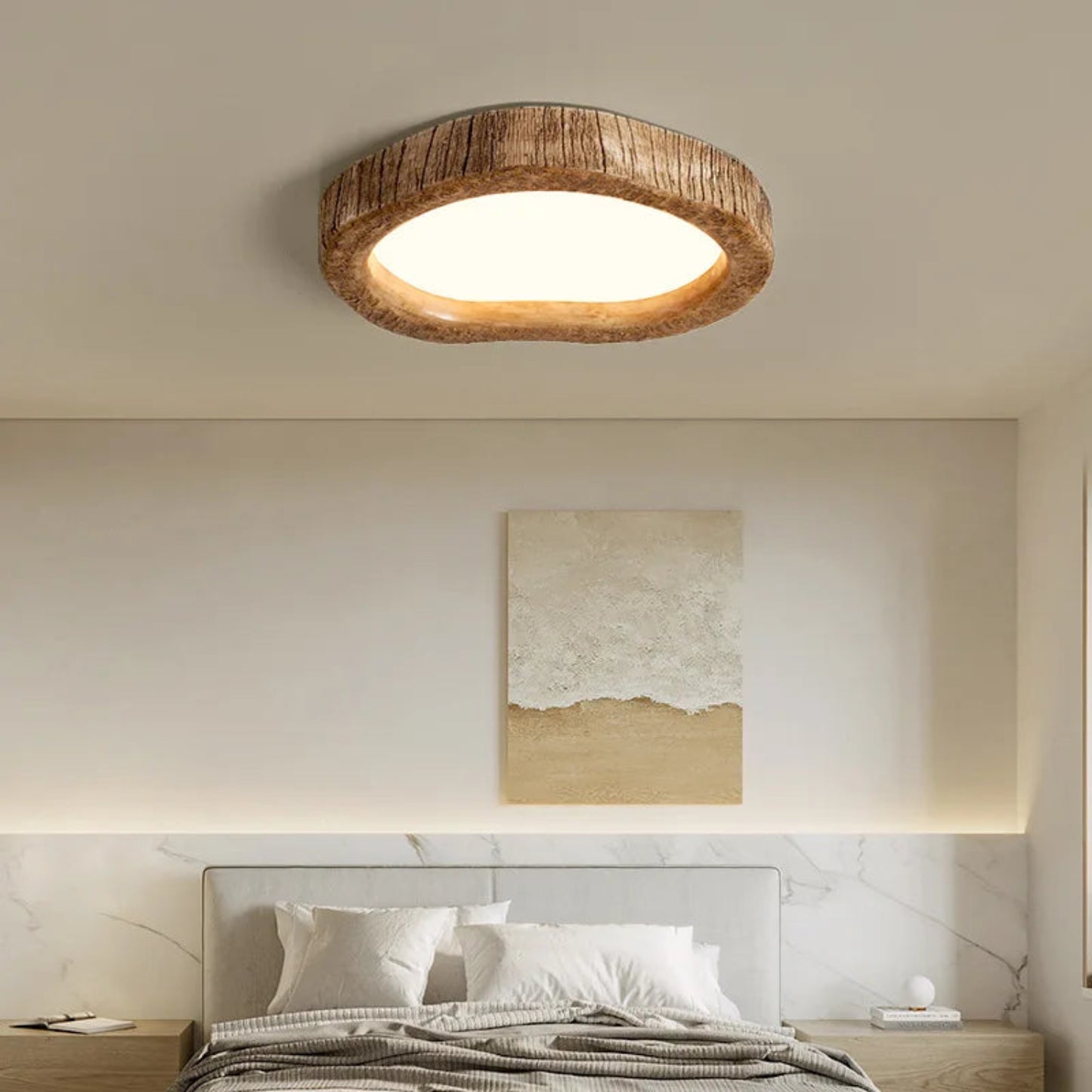 Loftlampe med Trælook og LED-lys Loftlamper Tech Butik