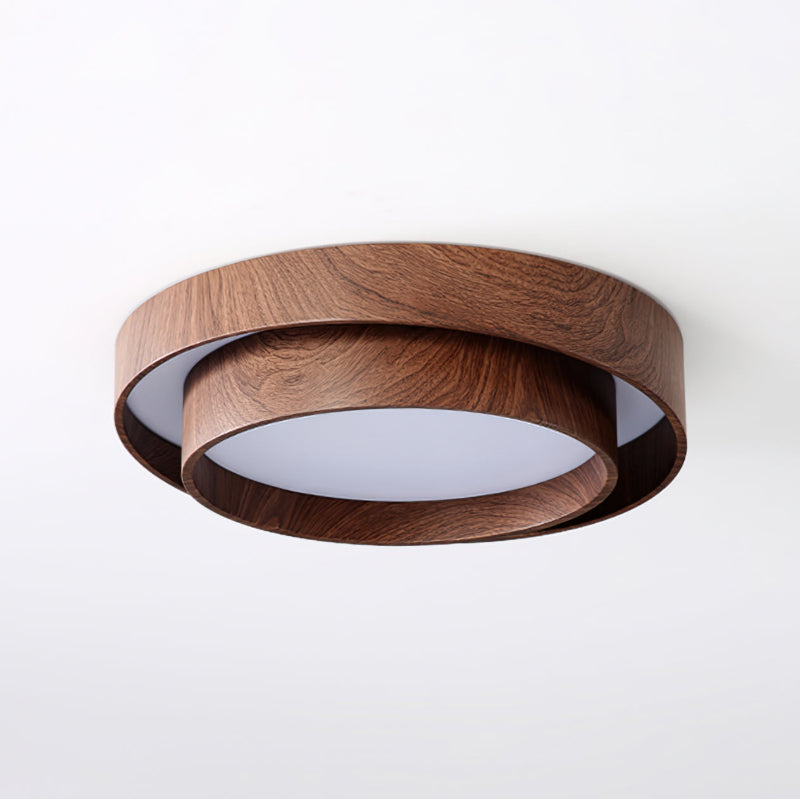 Loftlampe med Valnød Finish og Integreret LED Lys Loftslampe Tech Butik