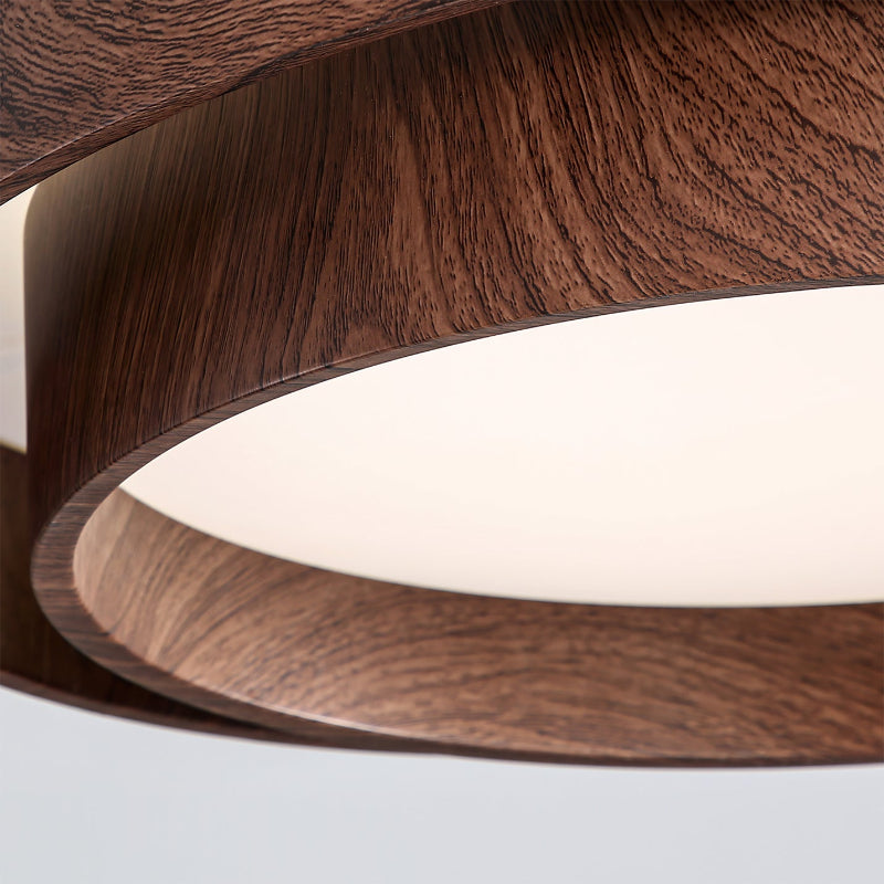 Loftlampe med Valnød Finish og Integreret LED Lys Loftslampe Tech Butik