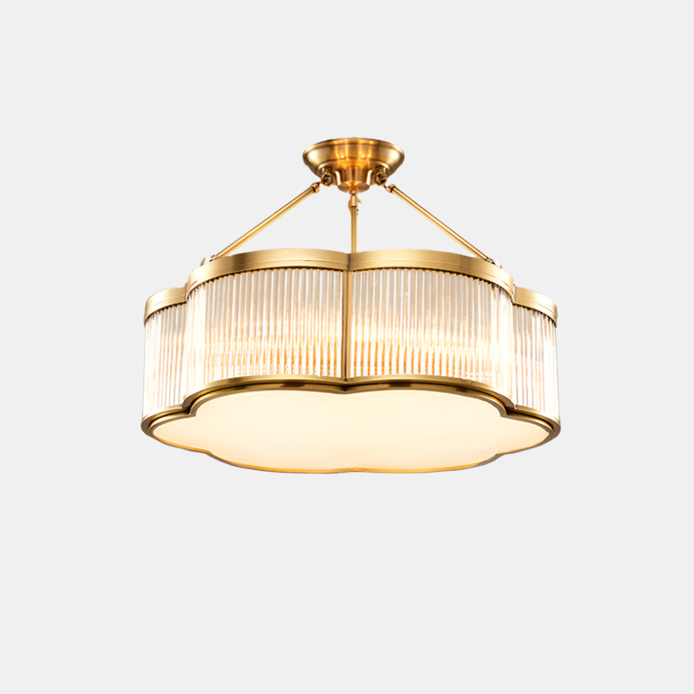 Loftlampe med elegant buet design Loftslampe Tech Butik Dia 50cm x H 40cm Messing