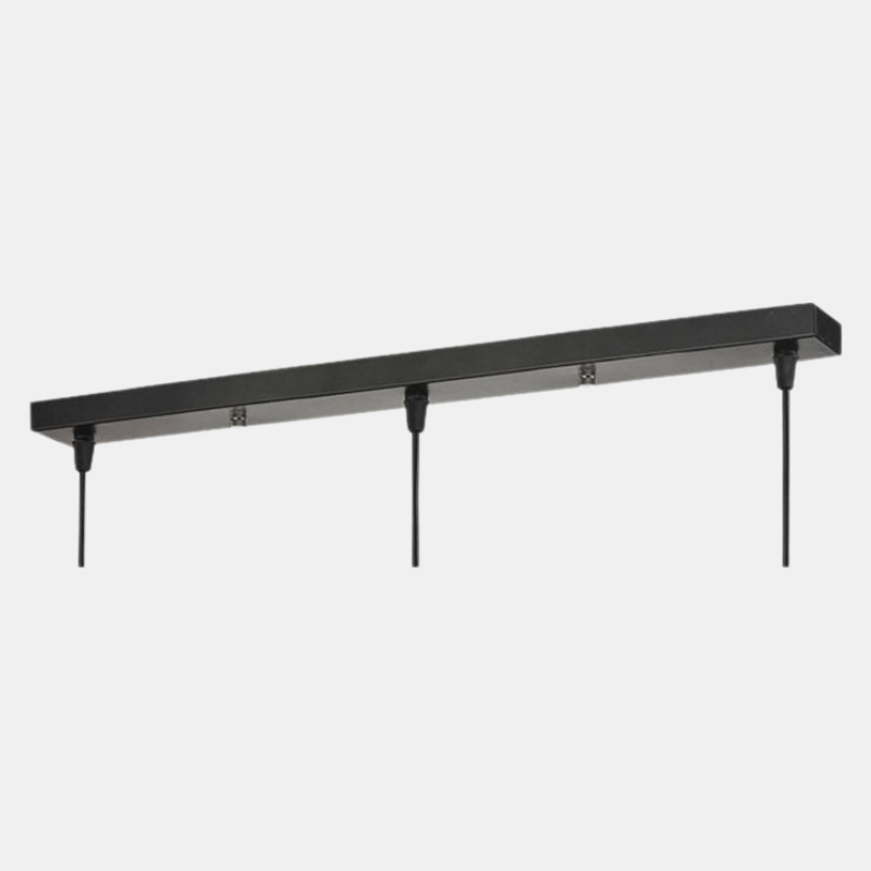 Loftskålsbase til Pendellampe Pendellampe Tech Butik Sort 3 Huller 50cm lige