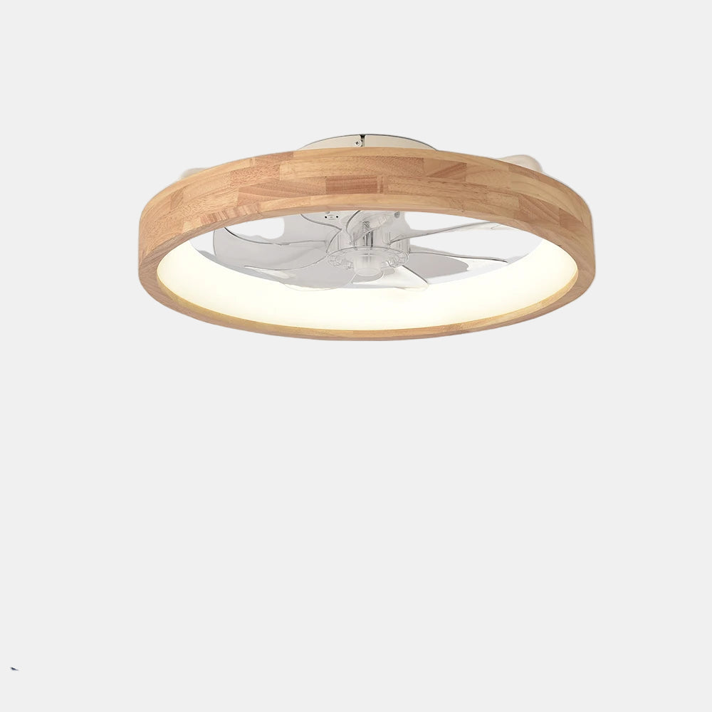 Loftventilator med LED-belysning i Trædesign Loftventilatorer Tech Butik