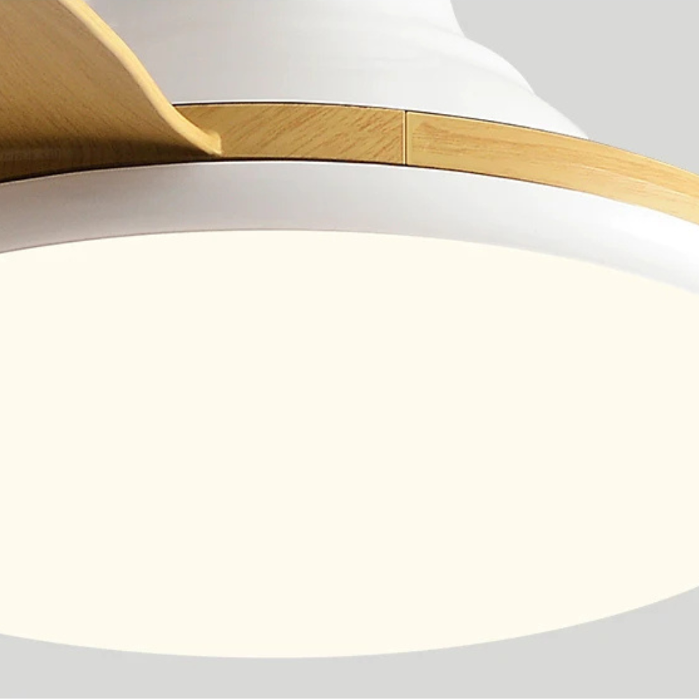 Loftventilator med træblade og dæmpbar LED-lampe Loftventilatorer Tech Butik