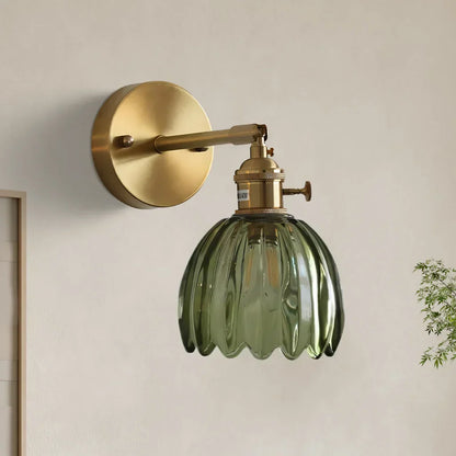 Lotus inspireret dekorativ væglampe Lamp Tech Butik Grøn