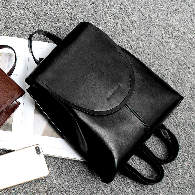 Luksuriøs og Tidløs Læderrygsæk til Kvinder Tasker Tech Butik Sort
