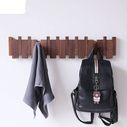Luksurielt Foldbart Væghængt Træstativ med Piano-Design Utility hooks Tech Butik