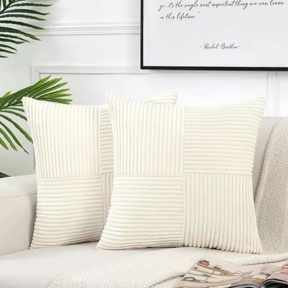 Luksuriøst Sierkussen i Pluche – Elegant Pyntepude til Sofa og Seng Puder & Betræk Tech Butik Hvid