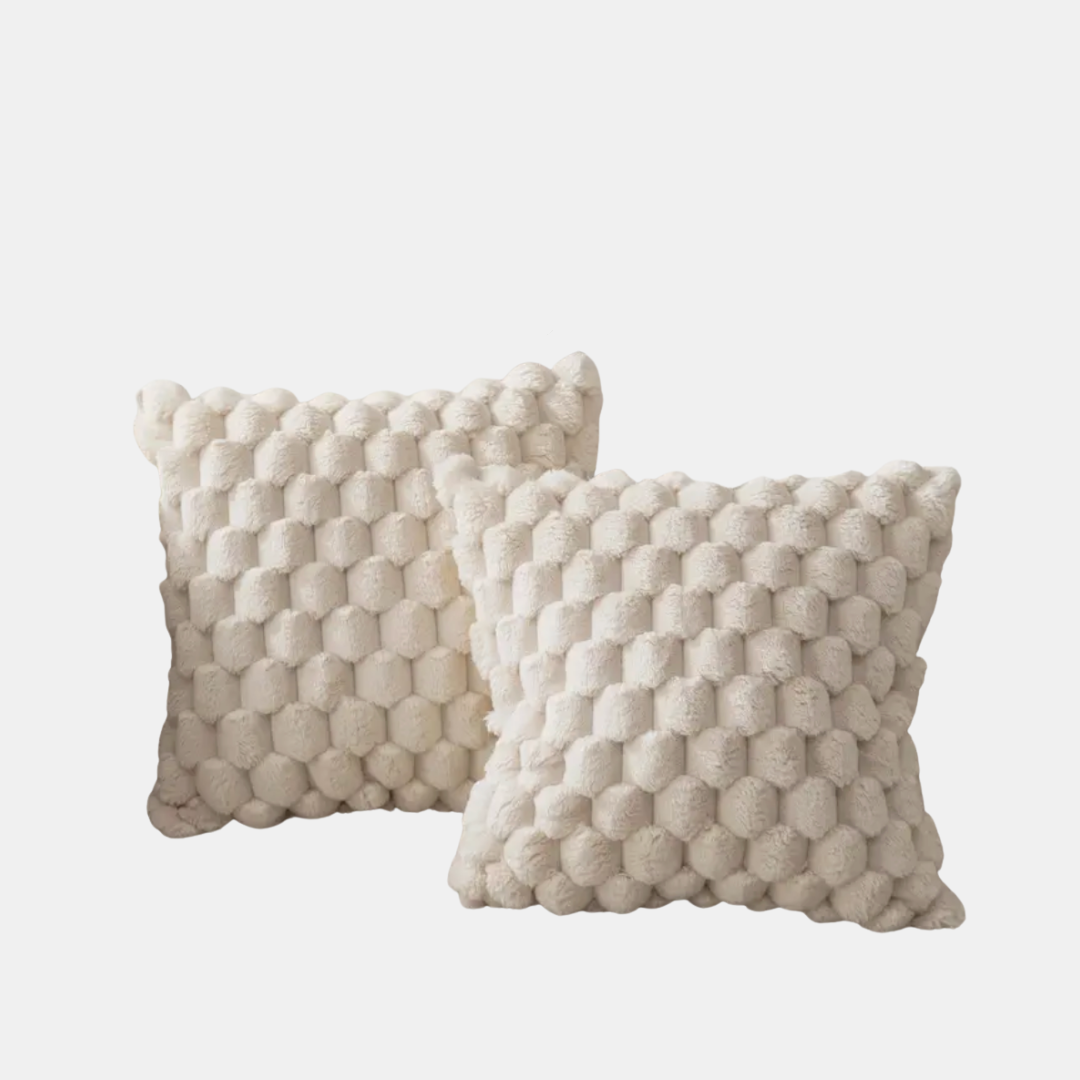 Luksus Blød Pude – Fyldig, Komfortabel og Afslappende Puder Tech Butik Hvid-Beige