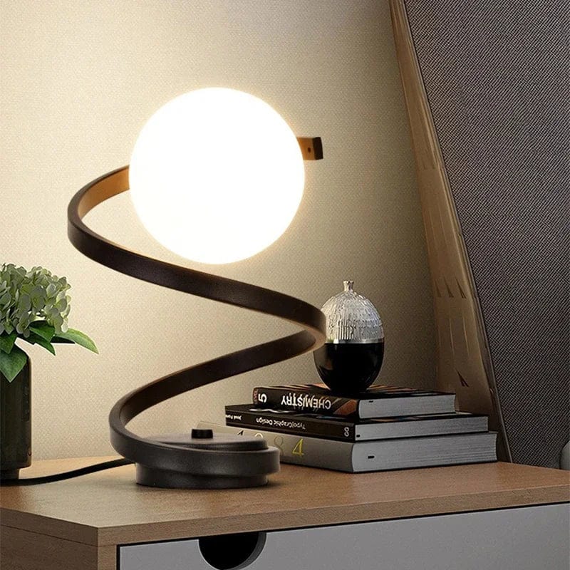 Luksus Spiral Bordlampe til Moderne Interiør Bordlamper Tech Butik Noir