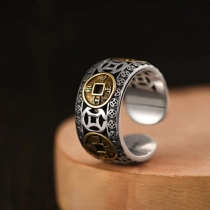 Fem Kejsere Mønt Rigdomsring – Symbol på Rigdom og Succes Jewelry Tech Butik