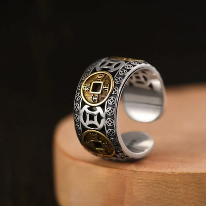 Fem Kejsere Mønt Rigdomsring – Symbol på Rigdom og Succes Jewelry Tech Butik