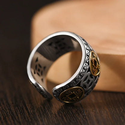Fem Kejsere Mønt Rigdomsring – Symbol på Rigdom og Succes Jewelry Tech Butik