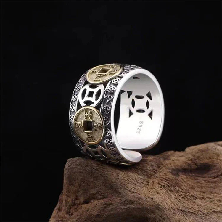 Fem Kejsere Mønt Rigdomsring – Symbol på Rigdom og Succes Jewelry Tech Butik