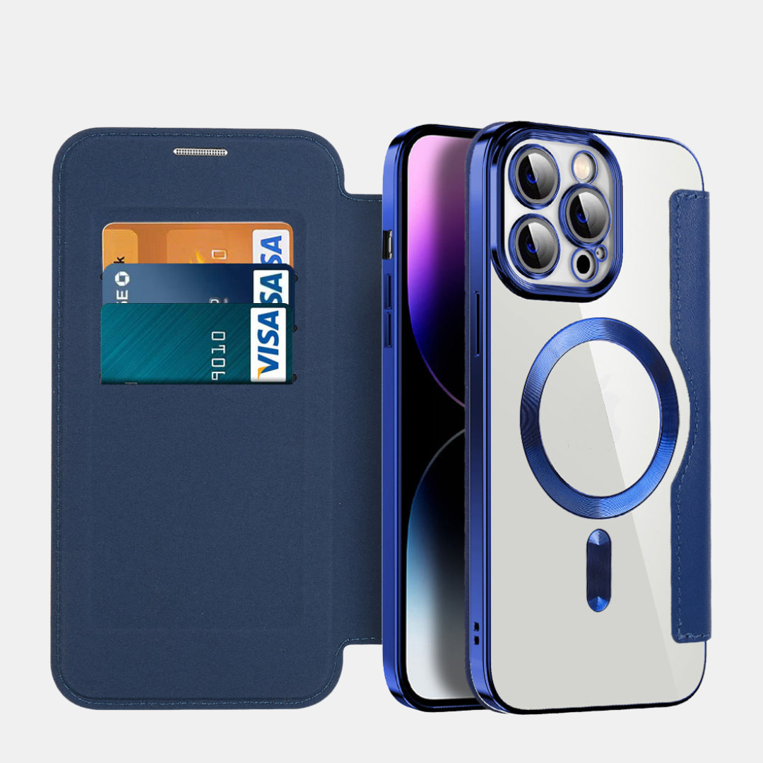 Magnetisk Flipcover – Fuld Beskyttelse til Din Mobiltelefon Mobiltelefontilbehør Tech Butik Lyseblå iPhone 15 PRO MAX
