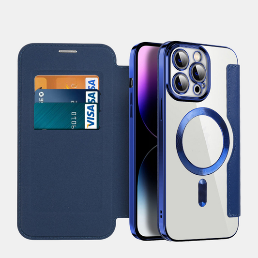 Magnetisk Flipcover – Fuld Beskyttelse til Din Mobiltelefon Mobiltelefontilbehør Tech Butik Lyseblå iPhone 15 PRO MAX