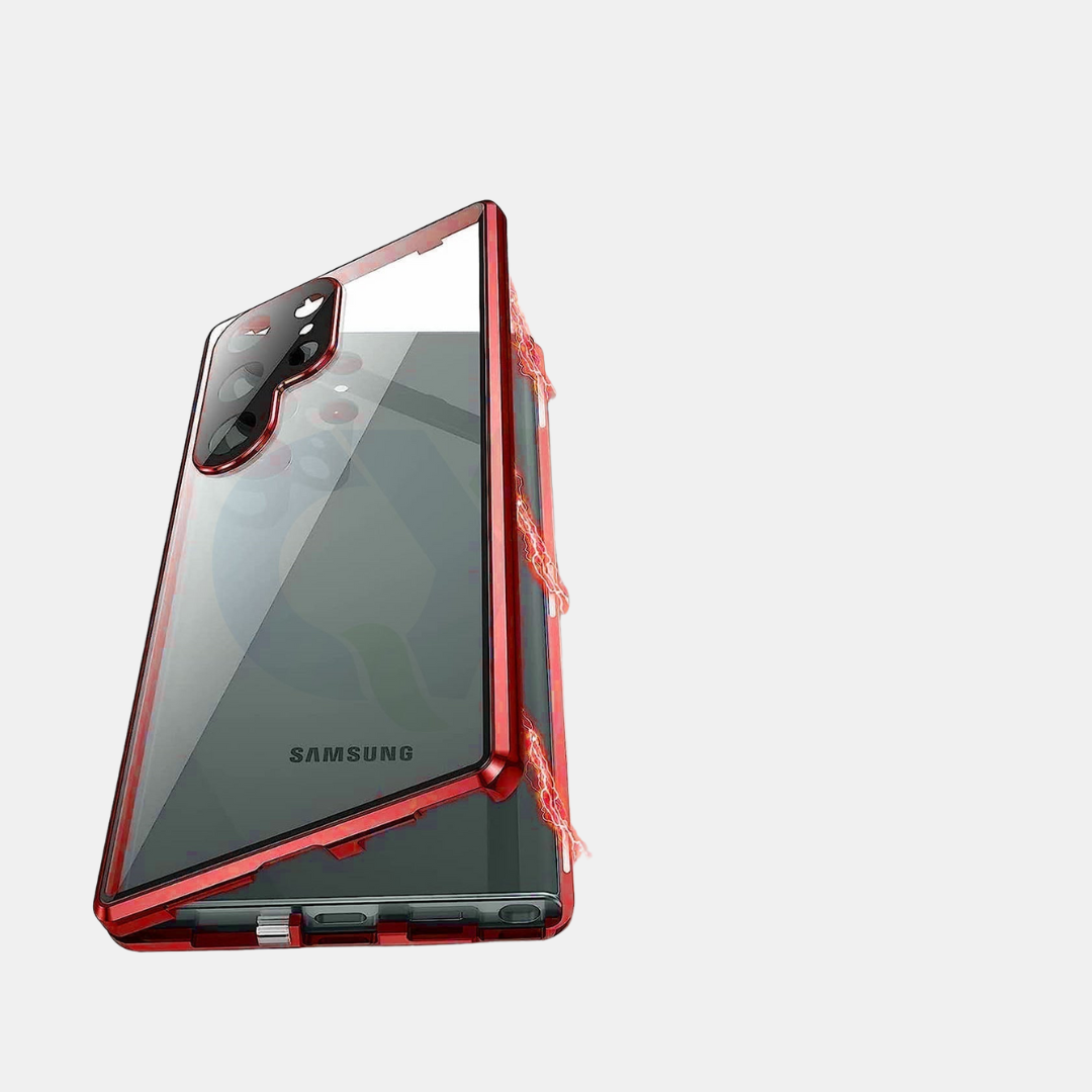 Magnetisk Hærdet Glas Dobbeltsidet Telefoncover til Samsung – Privatliv & Fuld Beskyttelse Mobiltelefontilbehør Tech Butik Rød SAMSUNG S24 Ultra