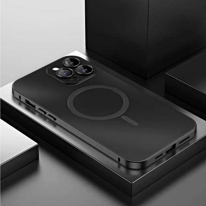 Magnetisk Metal iPhone Cover | Ekstra Stærk & Slank Beskyttelse Mobiltelefonetui og -covers Tech Butik Sort iPhone 15 Pro Max