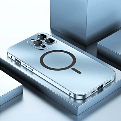 Magnetisk Metal iPhone Cover | Ekstra Stærk & Slank Beskyttelse Mobiltelefonetui og -covers Tech Butik Blå iPhone 15 Pro