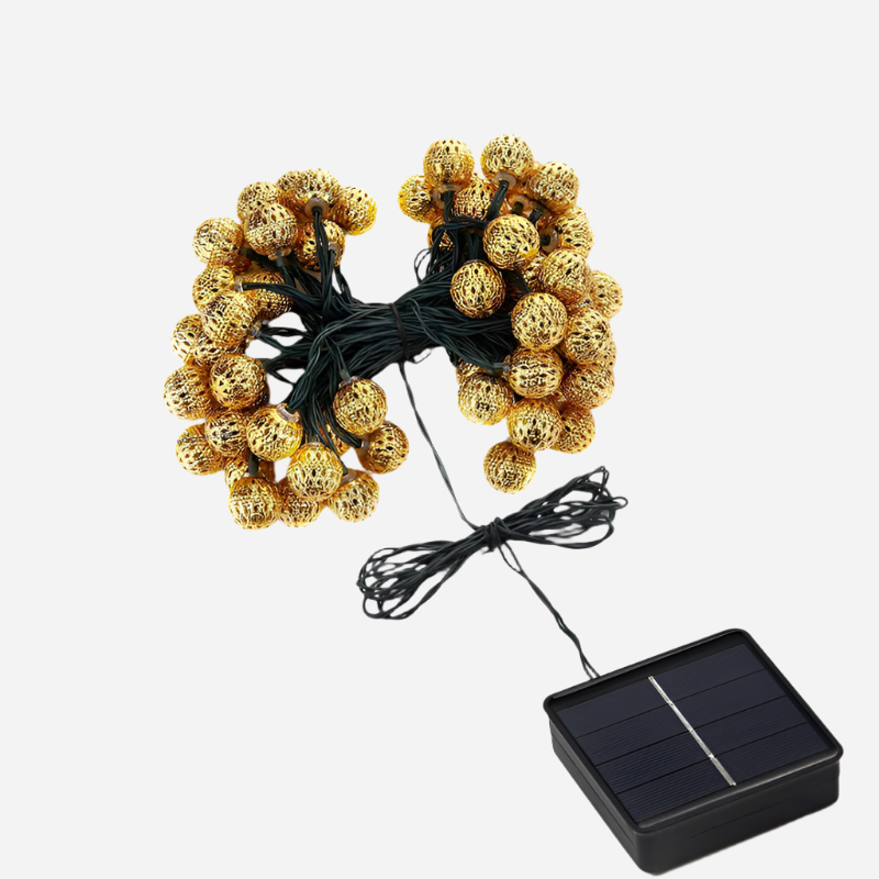 Marokkansk LED-lyskæde i Guld til Hjem og Have Stemningsbelysning Tech Butik