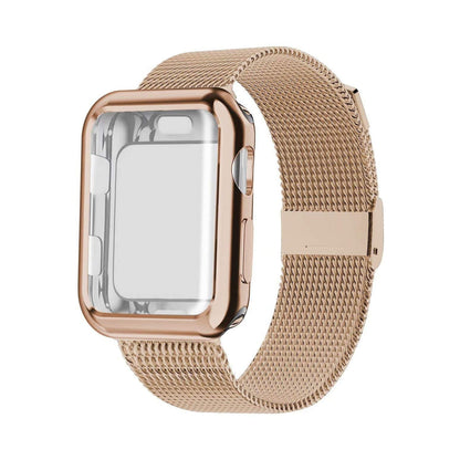 Luksus Metalurrem til Apple Watch – Elegant Opgradering Urremme & Stropper Tech Butik Roséguld iWatch 38 mm