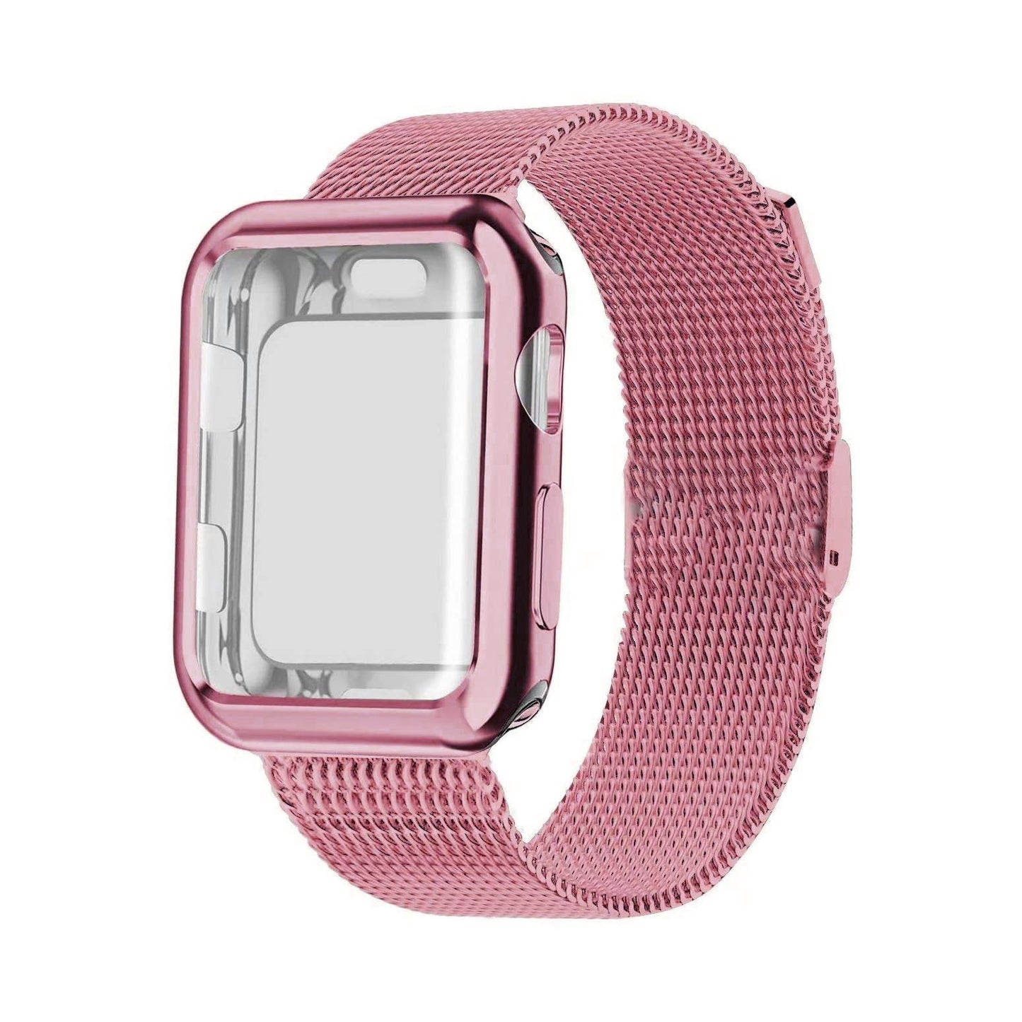 Luksus Metalurrem til Apple Watch – Elegant Opgradering Urremme & Stropper Tech Butik Rosa iWatch 38 mm
