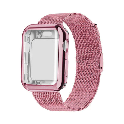 Luksus Metalurrem til Apple Watch – Elegant Opgradering Urremme & Stropper Tech Butik Rosa iWatch 38 mm