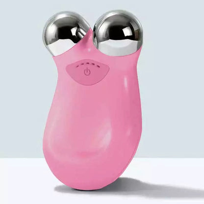 Mikrostrøms ansigtsroller – Skånsom hudtoning og foryngelse derhjemme Skin Care Tech Butik Lyserød 1 Micro Roller