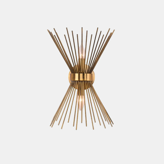 Mid-century Starburst Væglys i Messing – Unik Belysning til Stue og Soveværelse Væglamper Tech Butik