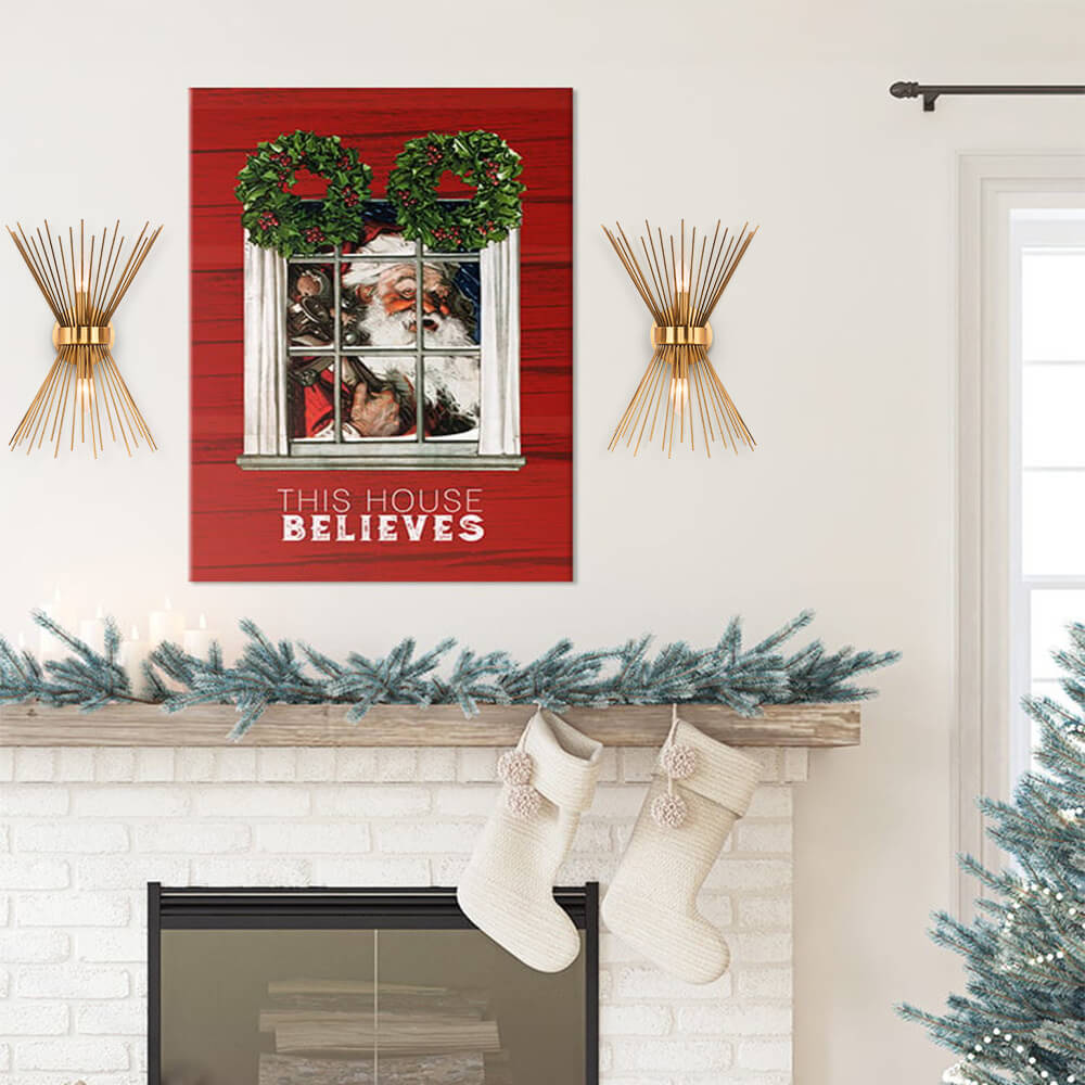 Mid-century Starburst Væglys i Messing – Unik Belysning til Stue og Soveværelse Væglamper Tech Butik