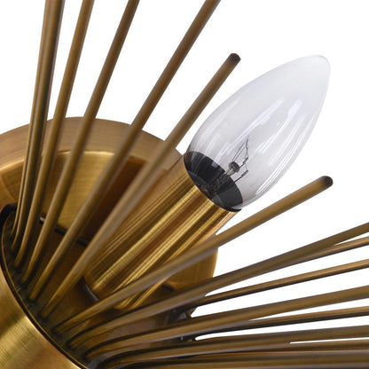 Mid-century Starburst Væglys i Messing – Unik Belysning til Stue og Soveværelse Væglamper Tech Butik