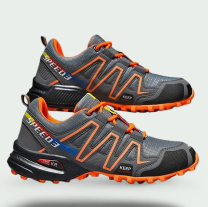 Herres Holdbare Vandresko – Komfort i Alt Terræn & Langvarig Støtte Shoes Tech Butik Orange og grå 39